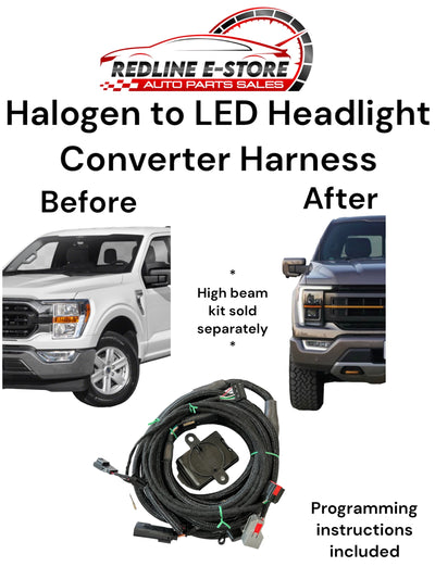 2023 Ford F-150 Halogen Headlight to LED Projector Headlight Harness Convertor
