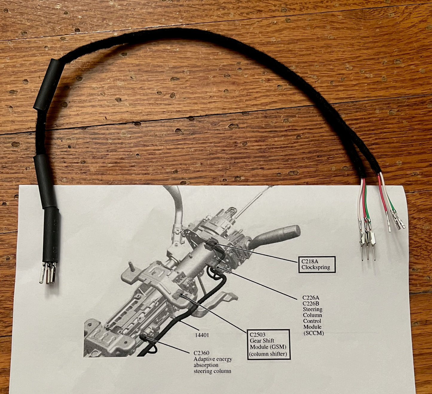 2021 2022 2023 Ford F-250 Steering Wheel Shifter Upgrade Harness