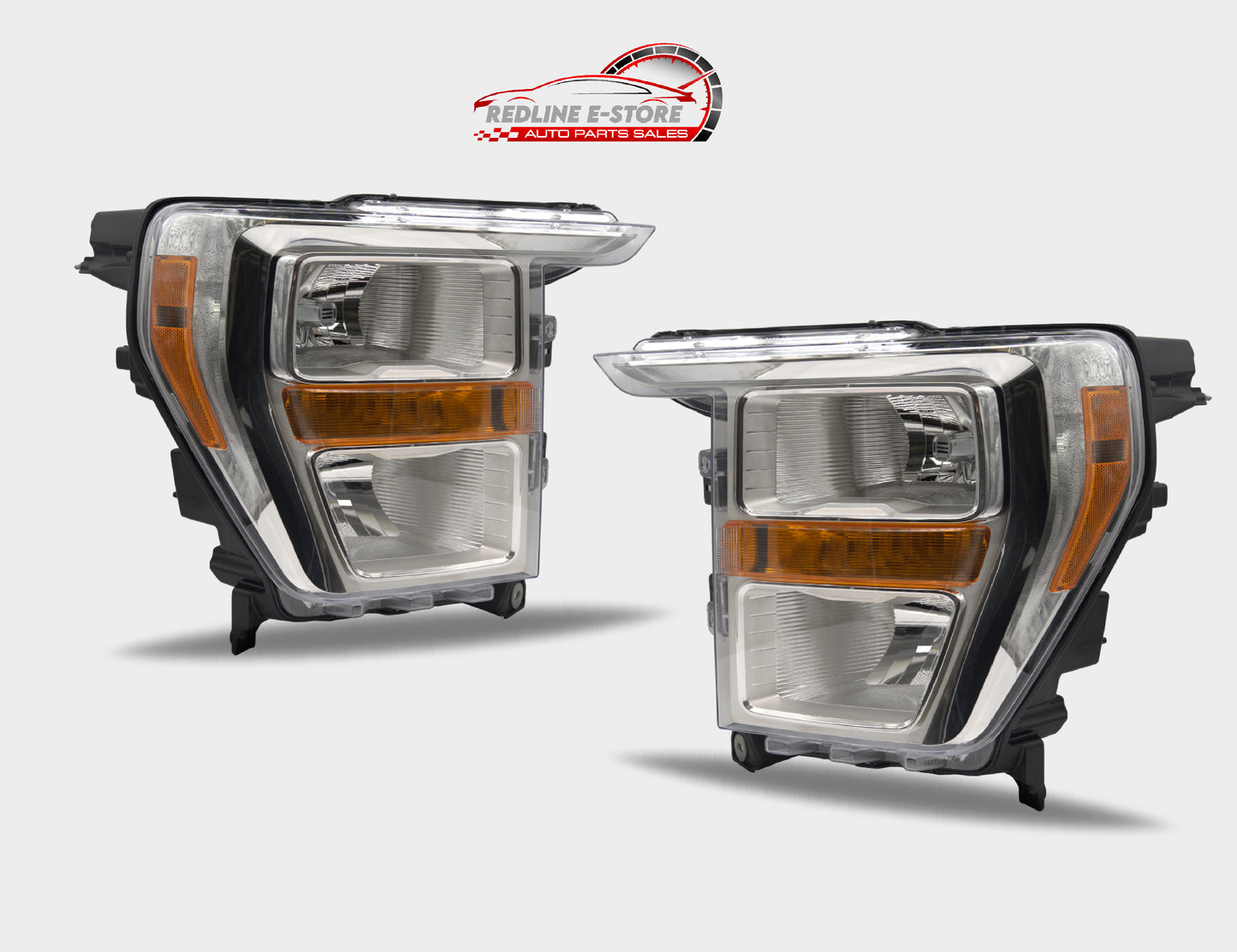 2023 2022 2021 F-150 HEADLIGHT ASSEMBLY HALOGEN CHROME NEW OEM