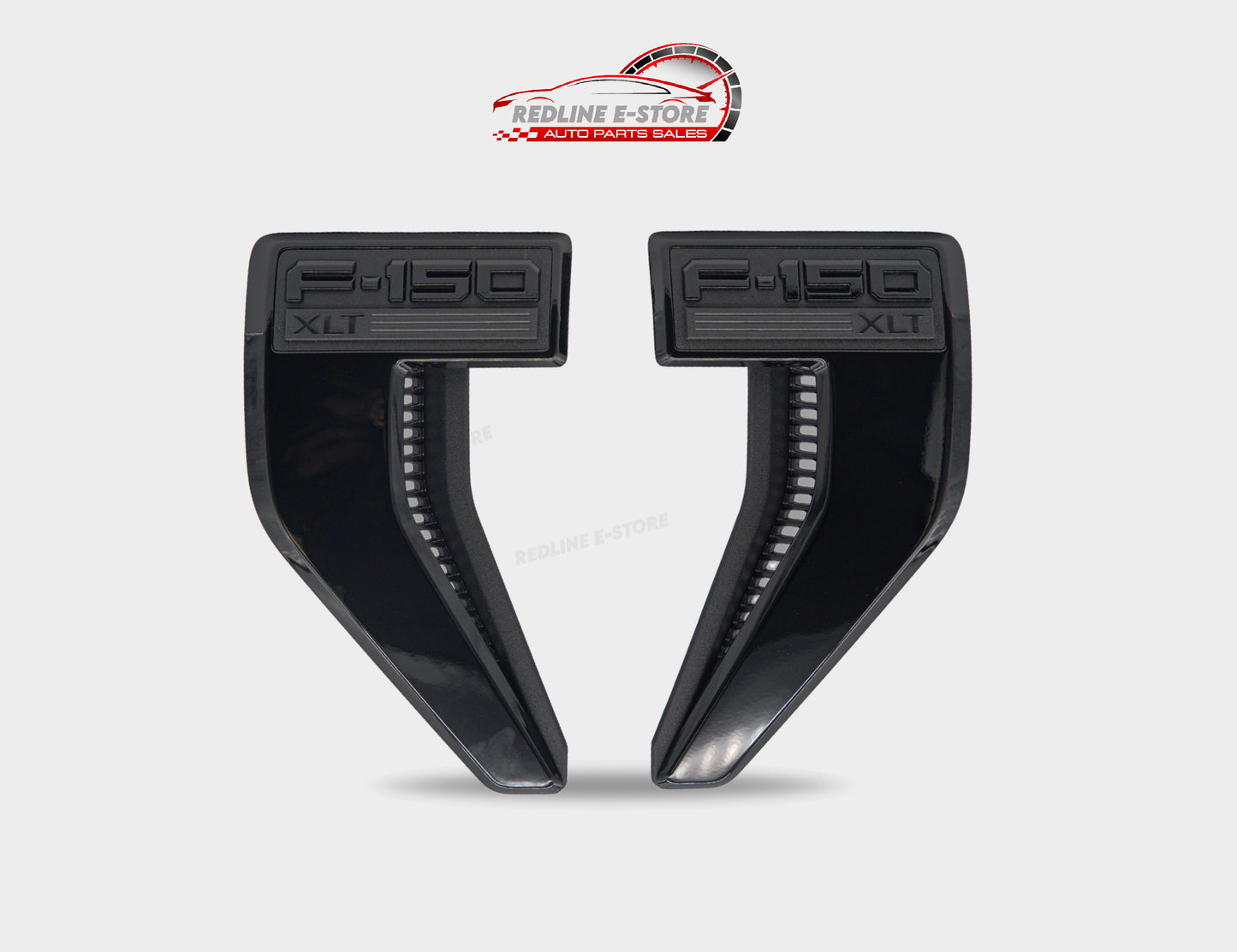 NEW OEM 2023 2022 2021 F-150 Ford XLT BLACK Appearance Package Fender Vent Badge SET